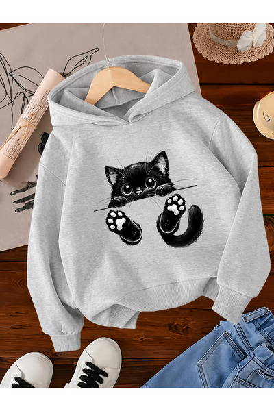 Cevval Children's Hooded Printed Sweatshirt