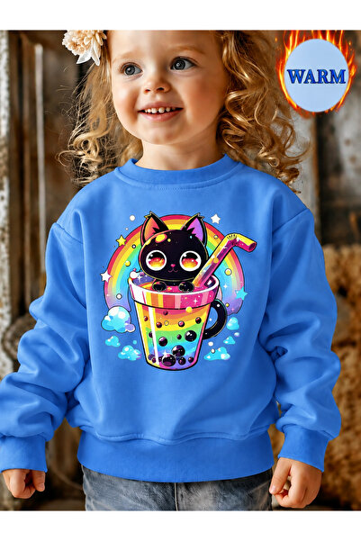 Cevval Children's Crew Neck Printed Sweatshirt