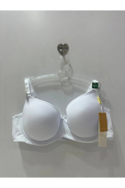 Belvü Breathable Fabric Underwire and Non-Support C Cup Gathering Bra - White