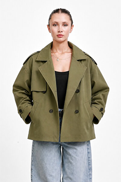 Helen Goods New Season Women's Midi Length Water Repellent Oversize Trench Coat