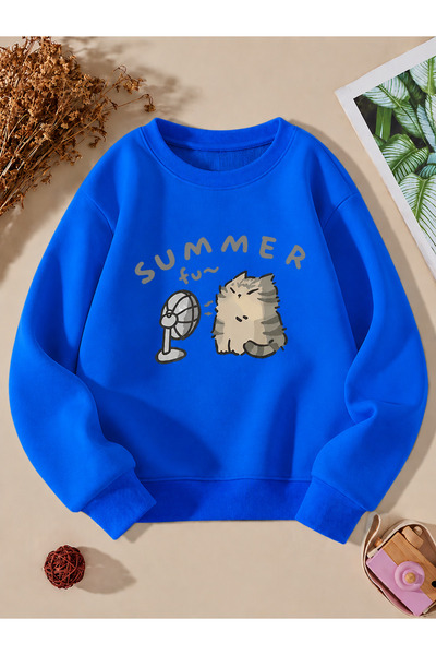 Cevval Children's Crew Neck Printed Sweatshirt