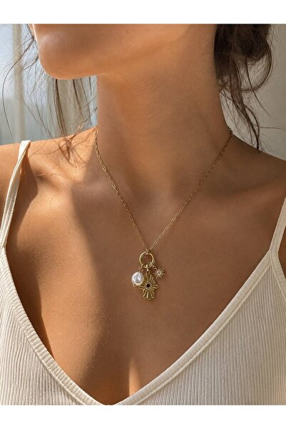 Glowy&Co. Summer Flower Gold Color Tarnish Resistant Steel Necklace