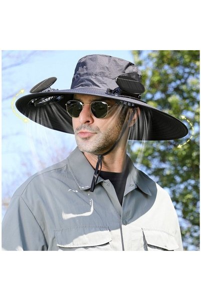 Morvena Picks Căciulă de ventilație solară - Unisex, alimentată cu energie so...