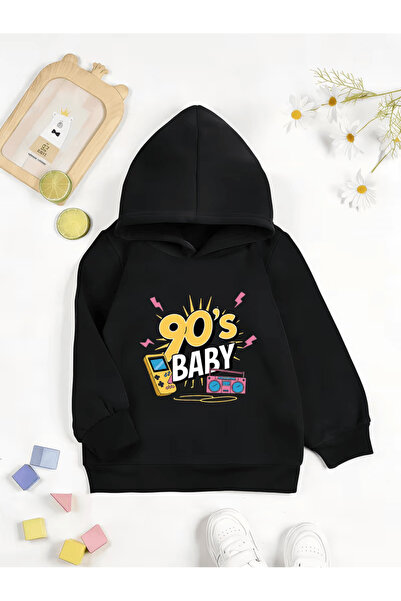 YUNAYT Children's Hooded Printed Sweatshirt