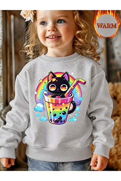 Cevval Children's Crew Neck Printed Sweatshirt