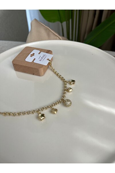 XUPING JEWELRY Kalp yıldız ışıltılı kalp detay bileklik