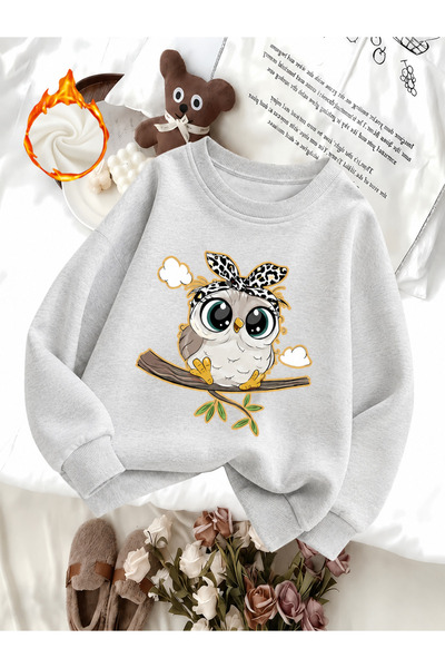 Cevval Children's Crew Neck Printed Sweatshirt