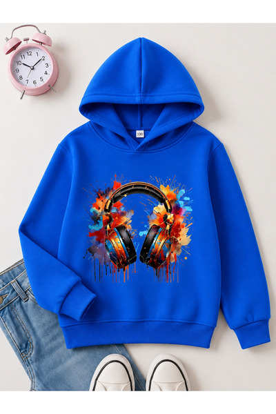 Cevval Children's Hooded Printed Sweatshirt