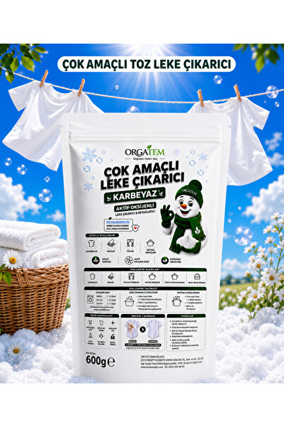 Karbeyaz Çok Amaçlı Toz Leke Çıkarıcı 600 Gr | Aktif Oksijenli Beyazlatıcı & Güçlü Leke Çıkarıcı