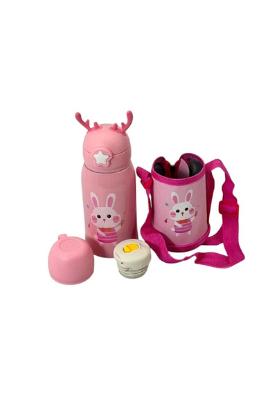 Virello Termos pentru copii 500 ml – cu capac și curea de umăr, design colora...