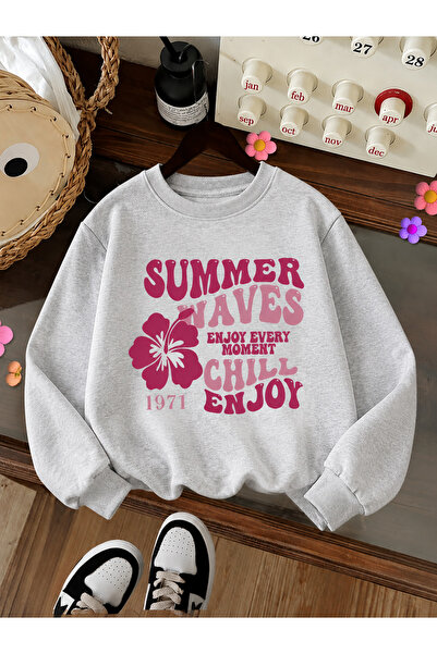 Cevval Children's Crew Neck Printed Sweatshirt