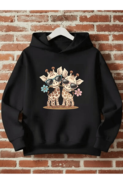 YUNAYT Children's Hooded Printed Sweatshirt