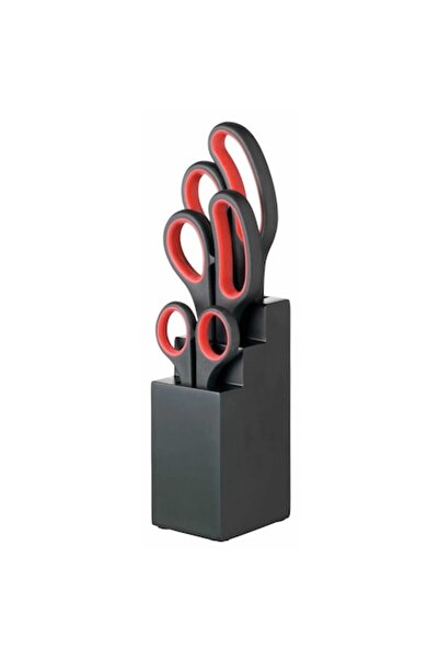 Kitchen Craft Set of 3 scissors with stand, stainless steel -
