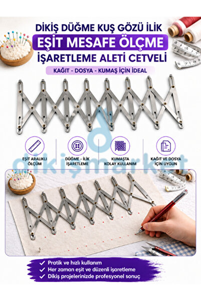 dm dikişmarket Κουμπί ραφής Bird Eye Buttonhole Χαρτί αρχείο Ύφασμα ίσης απόσ...