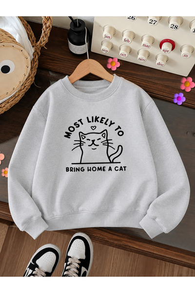 Cevval Children's Crew Neck Printed Sweatshirt