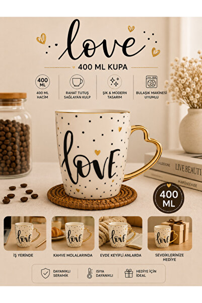 THIRTEEN SELECT Büyük Boy Porselen Kupa 400 ml