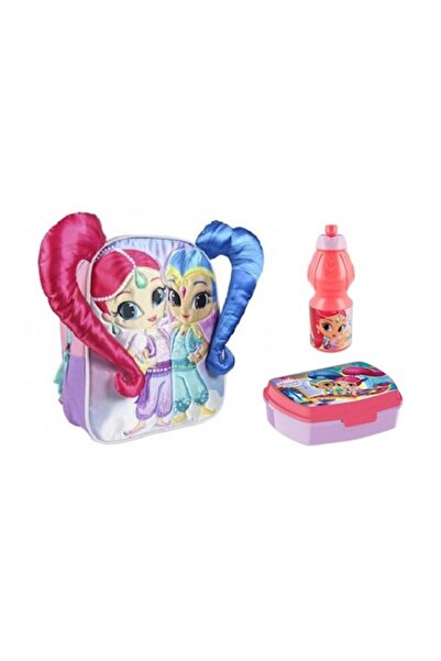 Disney Ghiozdan cu doua codite Shimmer and Shine gradinita echipat cu sticla ...