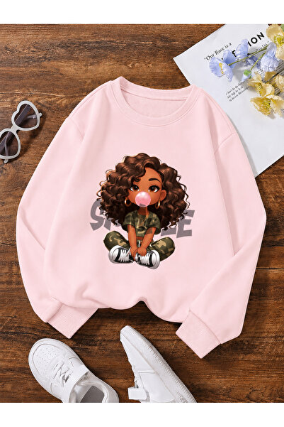 Cevval Children's Crew Neck Printed Sweatshirt