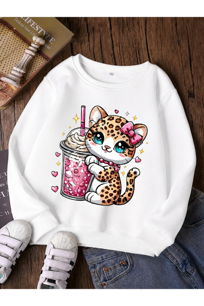 Cevval Children's Crew Neck Printed Sweatshirt
