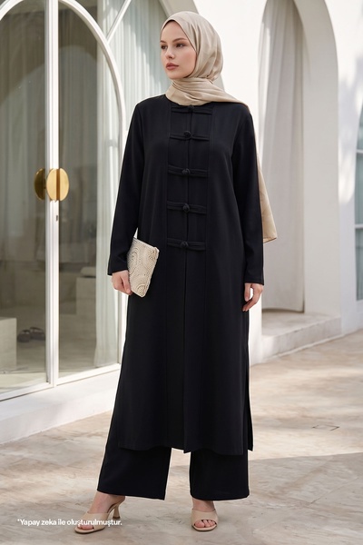 InStyle Tunic with Slit Detail Black Set