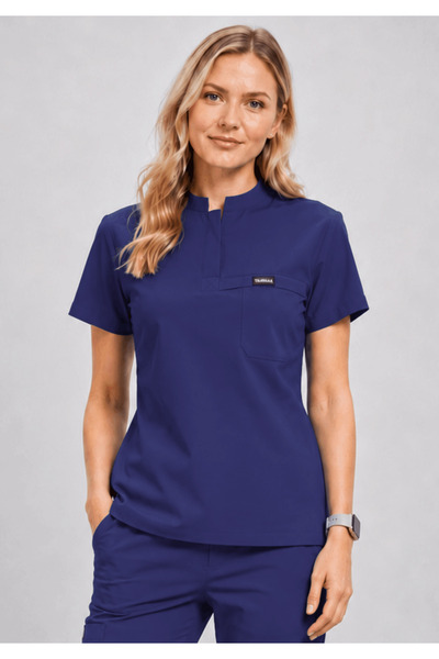 Simirna Üniforma Doar Topul |   MARİN Uniformă clinică premium din Lycra pent...