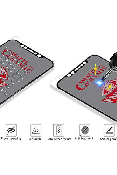 GrandMobile Folie de protecție mată ceramică anti-spion pentru iPhone 15/16