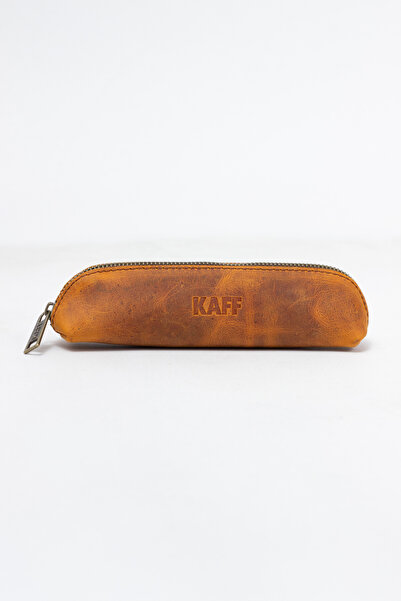 MUCCO Genuine Calfskin Small Size Single Compartment Premium Zippered Pen Hol...