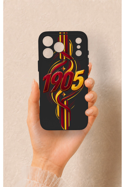 Vip Case iPhone 17 Pro Max Uyumlu Sarı Kırmızı Sarmaşık Desenli Desenli Silik...