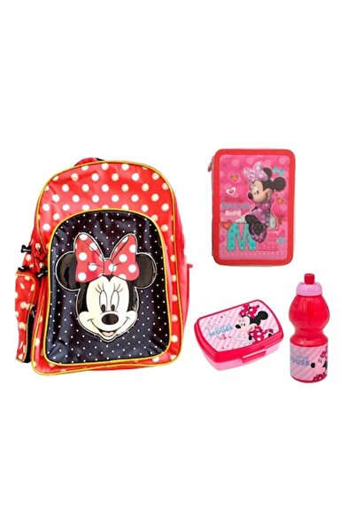 Minnie Mouse Ghiozdan pentru scoala echipat Minnie Mouse, penar cu 2 fermoare...