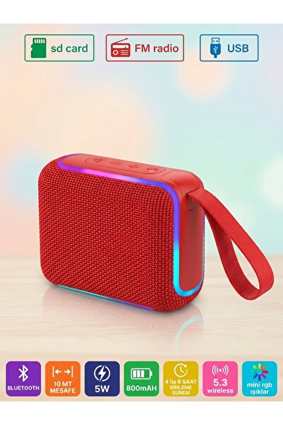 çınaroğlu avm GO 4 Mini RGB Işıklı Bluetooth Speaker Taşınabilir Ses Bombası ...