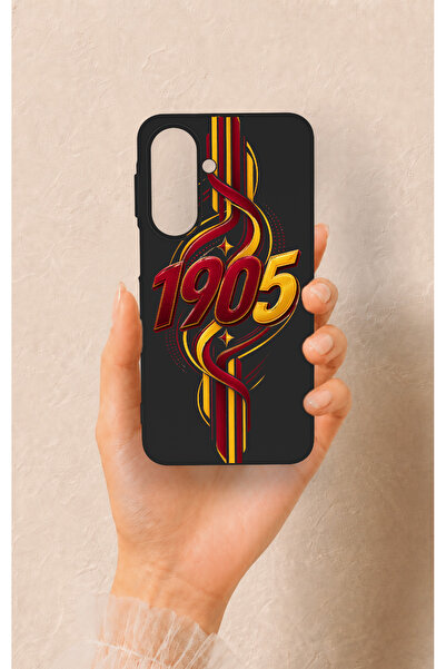 Vip Case Samsung A27 Uyumlu Sarı Kırmızı Sarmaşık Desenli Desenli Silikon Kılıf