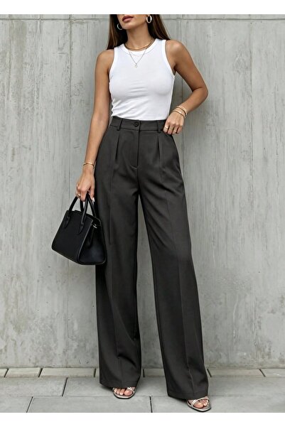 SV Sun Victoria Women's high waist pleated wide leg palazzo pants