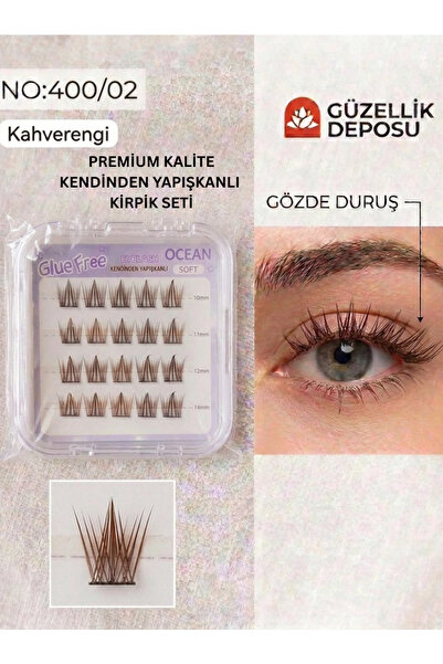 Güzellik Deposu Self-Adhesive False Eyelashes Set Glue-Free Cluster Eyelashes...
