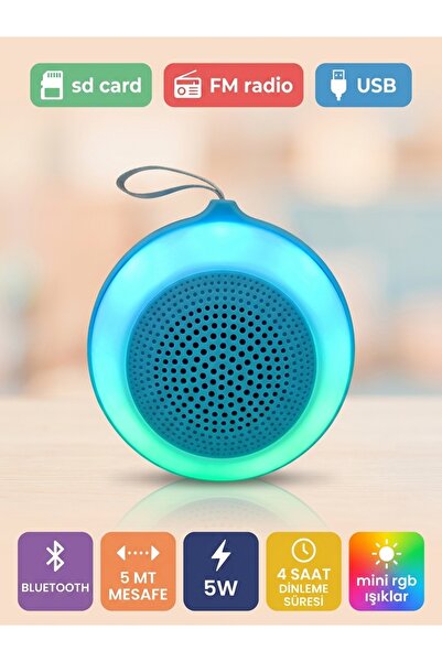 çınaroğlu avm ms-2232 bt Mini RGB Işıklı Bluetooth Speaker Taşınabilir Ses Bo...