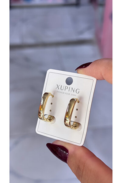 iky aksesuar Xuping Steel Women's Square Earrings
