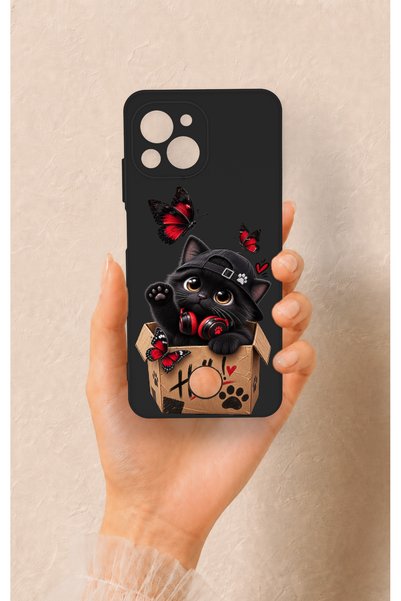 Vip Case حافظة سيليكون متوافقة مع Reeder S23 Pro Max بنمط Hello Cat
