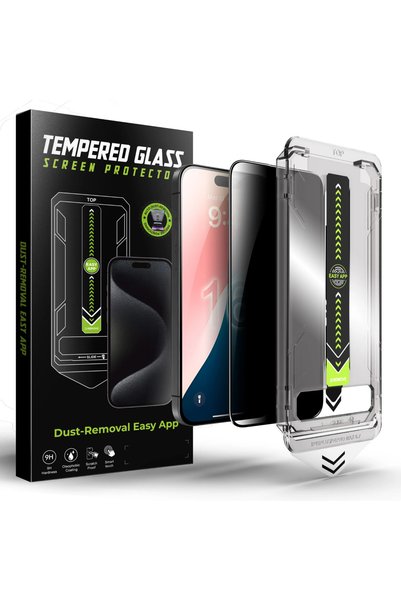 GrandMobile Kit Folie Sticla Privacy, Titan, Îndepărtare Ușoară a Prafului, A...