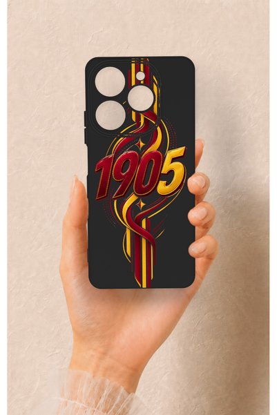 Vip Case Tecno Spark 10 Pro Compatible Yellow Red Ivy Patterned Silicone Case