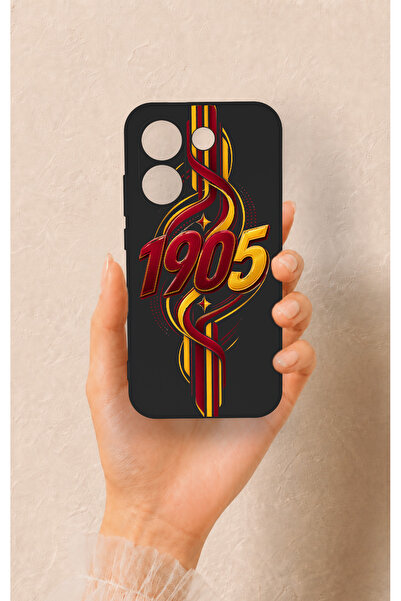 Vip Case Poco X8 Pro Uyumlu Sarı Kırmızı Sarmaşık Desenli Desenli Silikon Kılıf