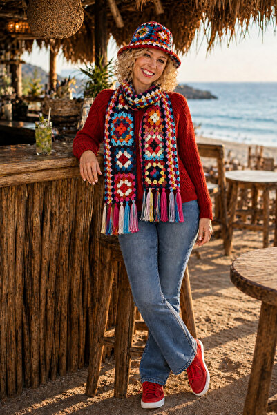 Generic Brand Ydr Design Scarf, Hat Set