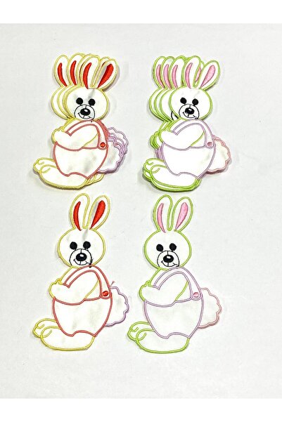 karantuhafiye Rabbit Patterned Applique for Children's Clothing / 10 Pieces /...