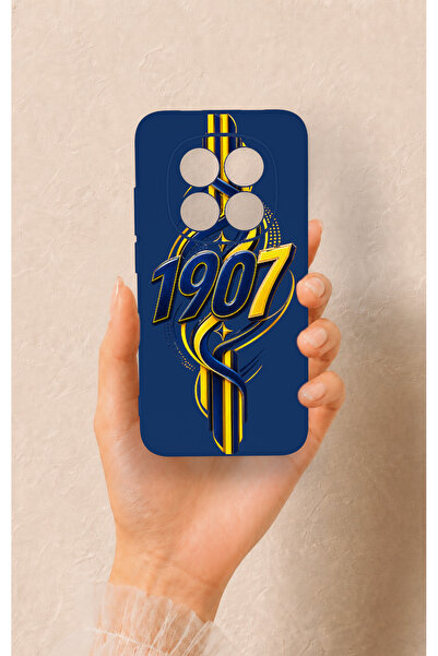 Vip Case Redmi Note 15 Pro 5G Uyumlu Sarı Lacivert Sarmaşık Desenli Silikon K...