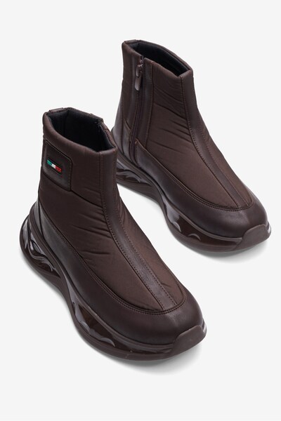 Mubiano Γυναικείες μπότες αλεξίπτωτου Nubuck με λεπτομέρεια φερμουάρ, casual,...