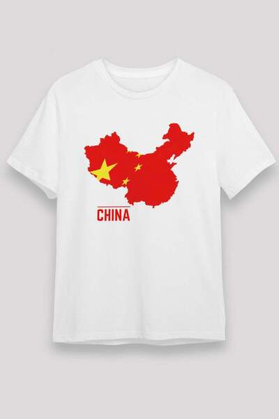 Darkhane China Map and Flag Printed T-Shirt