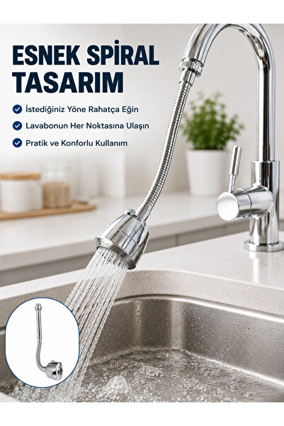 SORA GROUP Multifunctional Faucet Extension Apparatus 360 °   Movable Chrome ...
