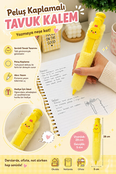 Binbirreyon Giant Size Plush Pen 28cm Figured Soft Plush Gel Ballpoint Pen Vd050
