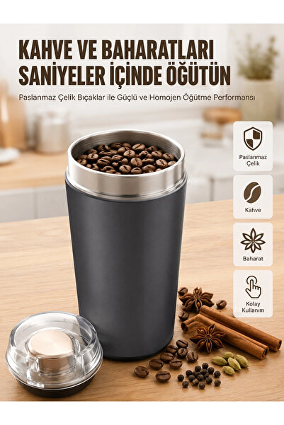 SORA GROUP New Generation Coffee and Spice Grinder Stainless Steel Coffee Gri...