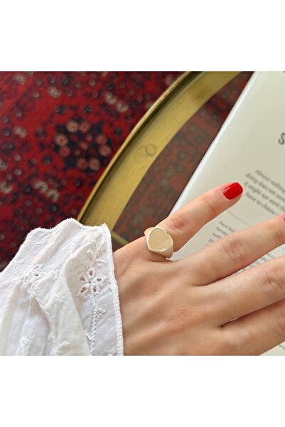 Alice İsstanbul Silver Matte Heart Pinky Ring