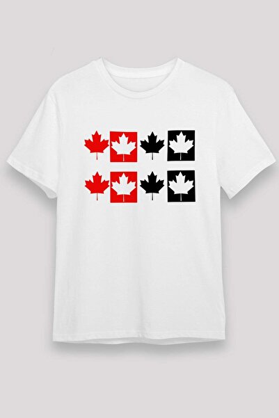 Darkhane Canadian Leaves Pattern Printed T-Shirt