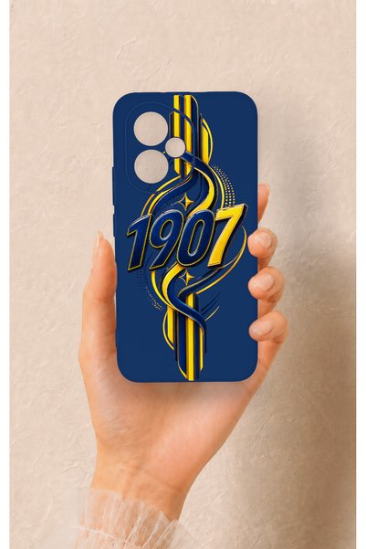 Vip Case غطاء سيليكون متوافق مع هاتف Honor 400 بنمط اللون الأصفر والأزرق الداكن